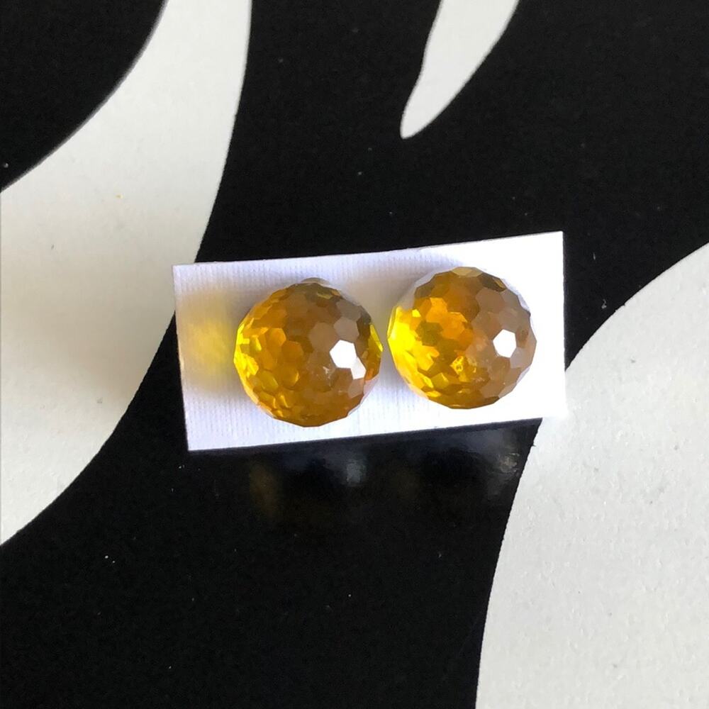 4 for $20 Round Yellow Stud Earrings